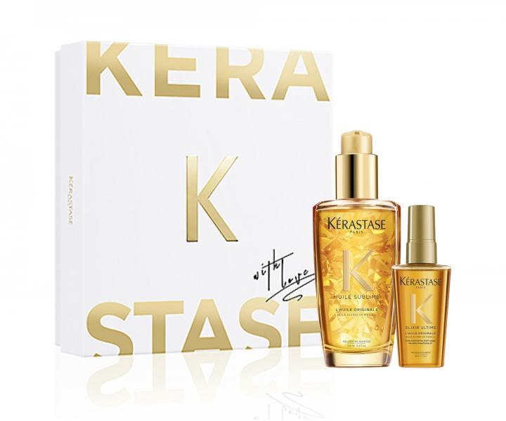 Dar�ekov� sada olejovej starostlivosti pre v�etky typy vlasov K�rastase Elixir Ultime With Love