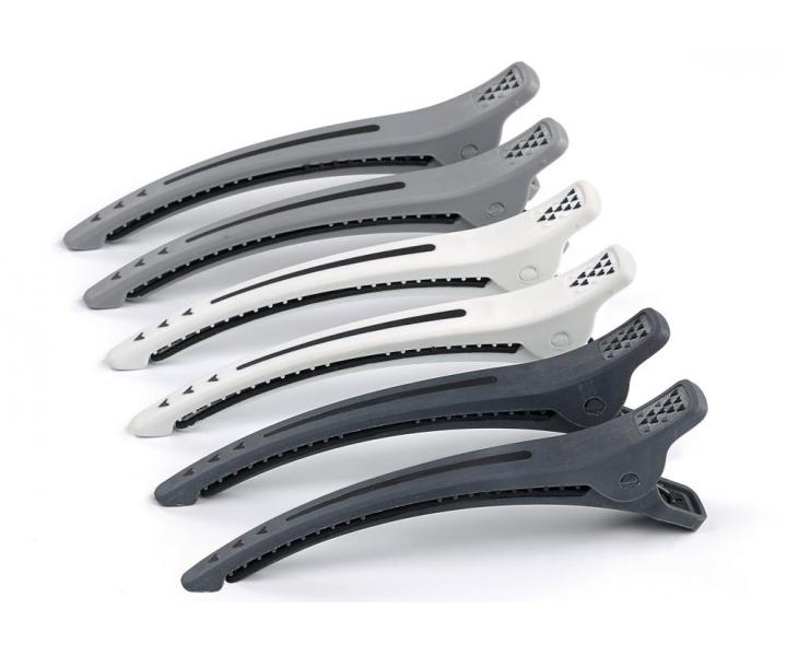 Klipsy do vlasov Sibel Colorproof - 12 cm, farebn, 6 ks