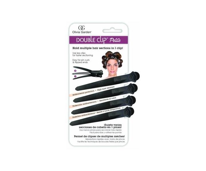 Dvojit klipsy do vlasov Olivia Garden, ierne - 4ks