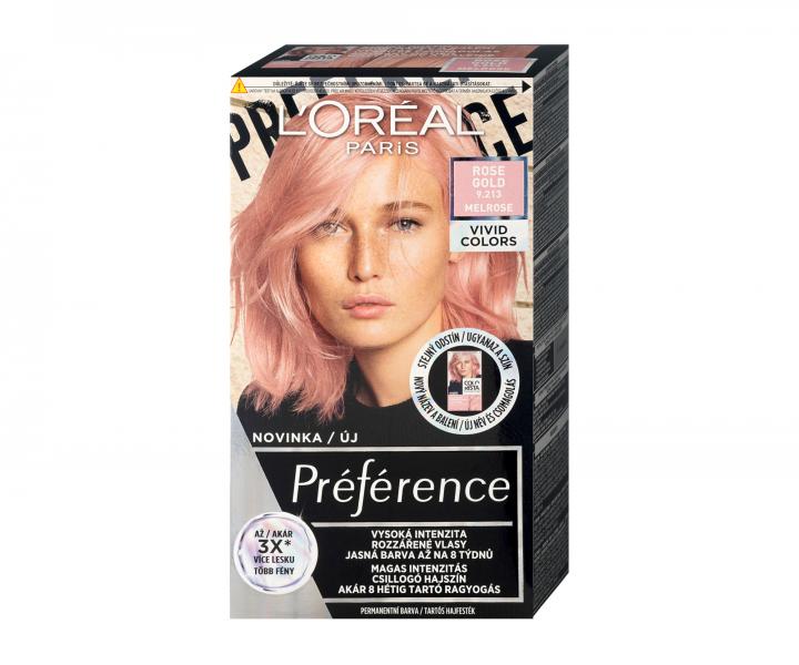 Permanentn farba na vlasy Loral Prfrence 9.213 Rose Gold - ruovozlat