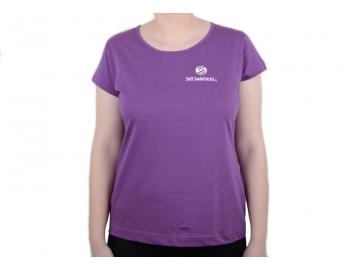 Triko s krtkym rukvom, okrhly vstrih - dmske, fialov M