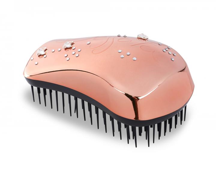 Rozesvacia kefa na vlasy Dessata Original Maxi Swarovski Rose Gold Butterfly - ruovo-zlat