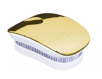 Cestovná kefa na vlasy Ikoo Pocket Metallic Soleil - bielo-zlatý