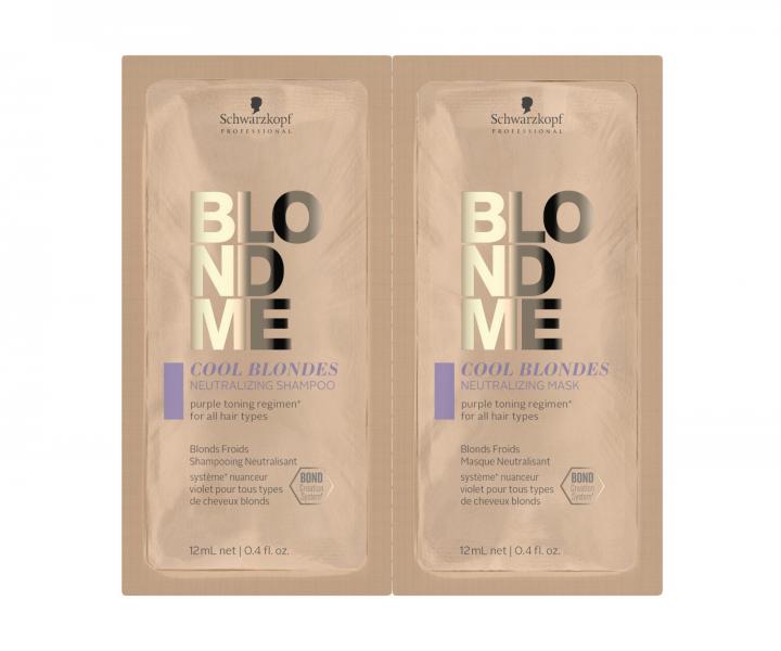 Neutraliza�n� �amp�n a maska pre blond vlasy Schwarzkopf Professional BlondMe - 2 x 12 ml