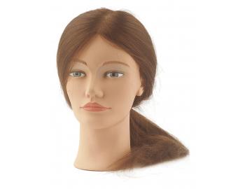 Cvičná hlava dámska s prírodnými vlasmi Sibel ANNA - blond 25-50 cm