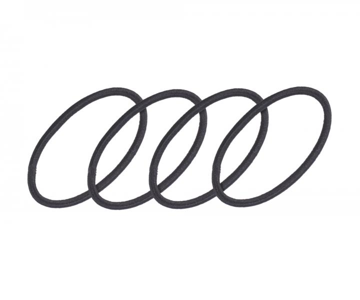 Elastick gumiky do vlasov Eurostil Professional - ierne, 48 ks