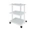 Kozmetick stolk na kolieskach Weelko FACILE - biely - 3 police