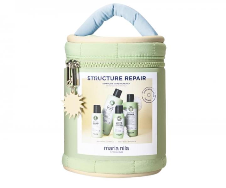 Dar�ekov� sada pre such� a po�koden� vlasy Maria Nila Structure Repair Beauty Bag + kozmetick� ta�ka zdarma