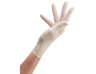 Latexové rukavice pre kadeřníky Sibel Clean All 100 ks - biele veľkosti M