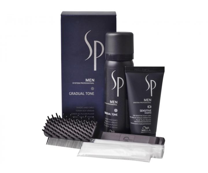 P�nska t�novacie pena Gradual Tone Wella SP Men - 60 ml + 30 ml - �ierna