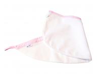 Thermo turban na vlasy MaryBerry Lovely Hair - biely s ruovm prkom