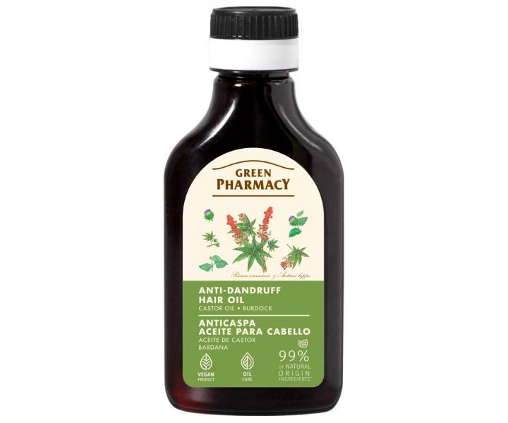 Olej proti lupin�m s ric�nov�m olejom a lop�chom Green Pharmacy Anti-Dandruff Hair Oil - 100 ml