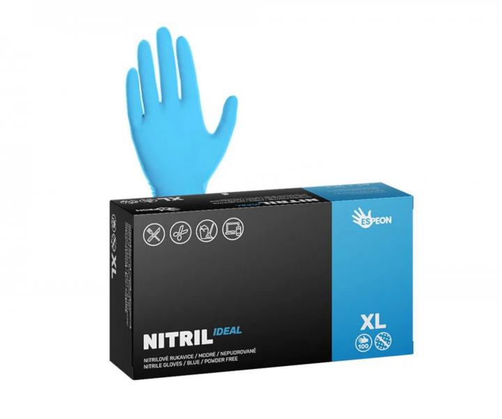 Nitrilov rukavice Espeon Nitril Ideal - 100 ks, modr, vekos XL