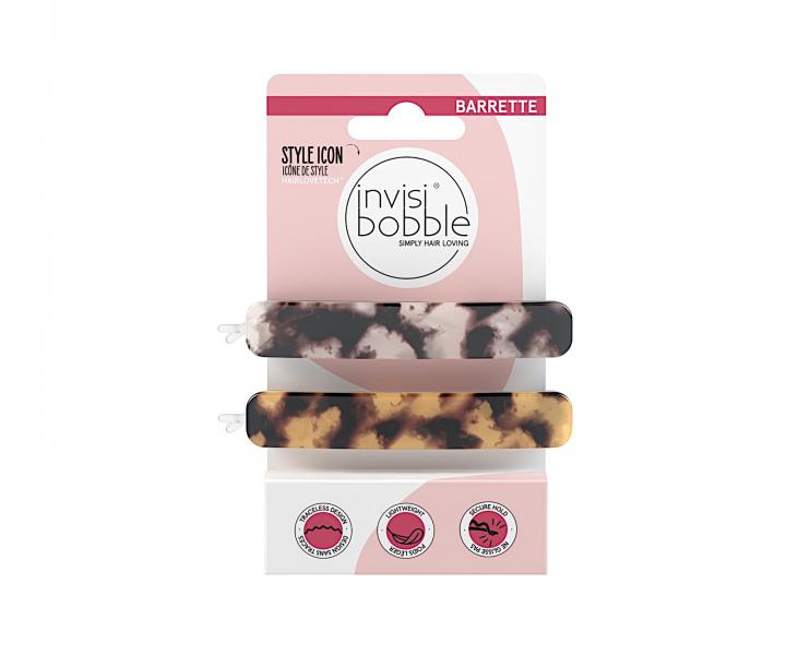 Sponky do vlasov Invisibooble Barrette Havana Mama - 2 ks