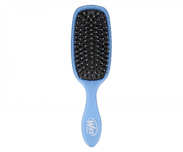 Kefa na rozesvanie vlasov s nylonovmi a diviami tetinami Wet Brush Shine Enhancer - modr