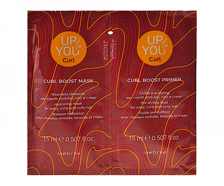 Hydratan maska a stylingov krm pre vlnit a kuerav vlasy Inebrya Up To You Curl - 2x15 ml