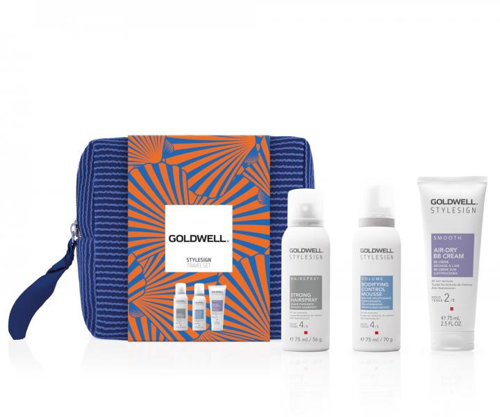 Cestovn sada pre styling vlasov Goldwell Stylesign Travel Set + kozmetick tatika zadarmo
