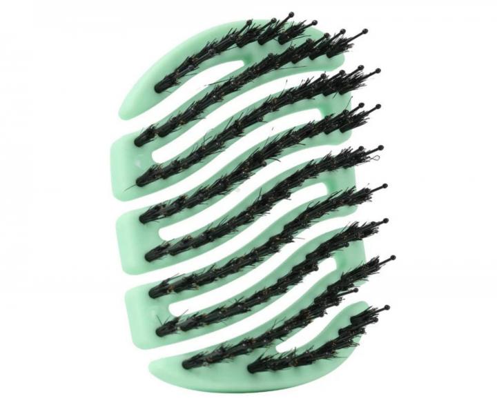 Kefa na vlasy s divia��mi a nylonov�mi �tetinami Sister Young Mila Pocket Hair Brush - svetlo zelen�