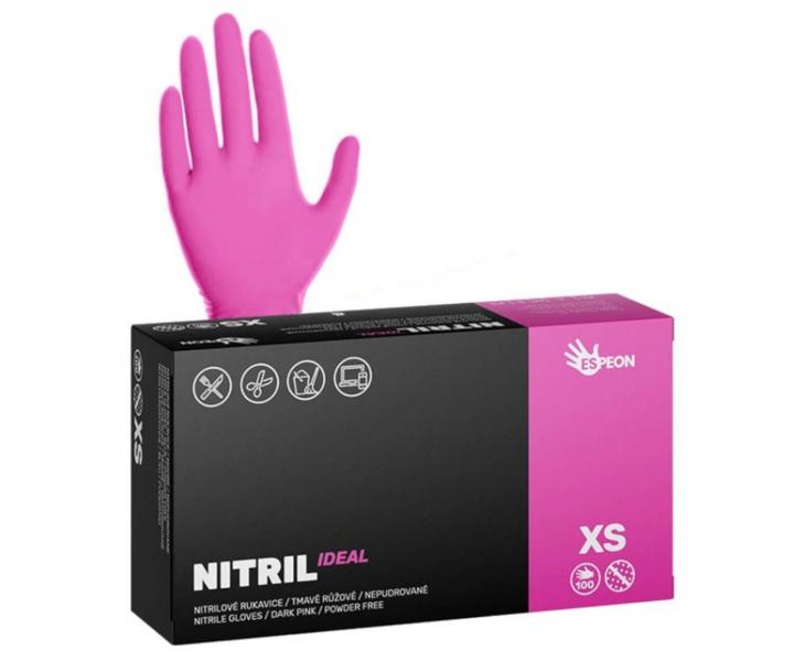 Nitrilov rukavice Espeon Nitril Ideal - 100 ks, magenta, vekos XS
