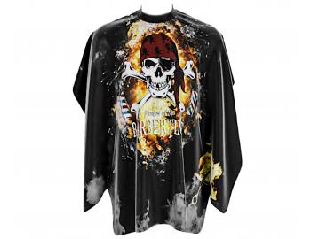 Pnska pltenka na strihanie vlasov a fzov Barbertime Smoky Pro Barber Cape XL - ierna