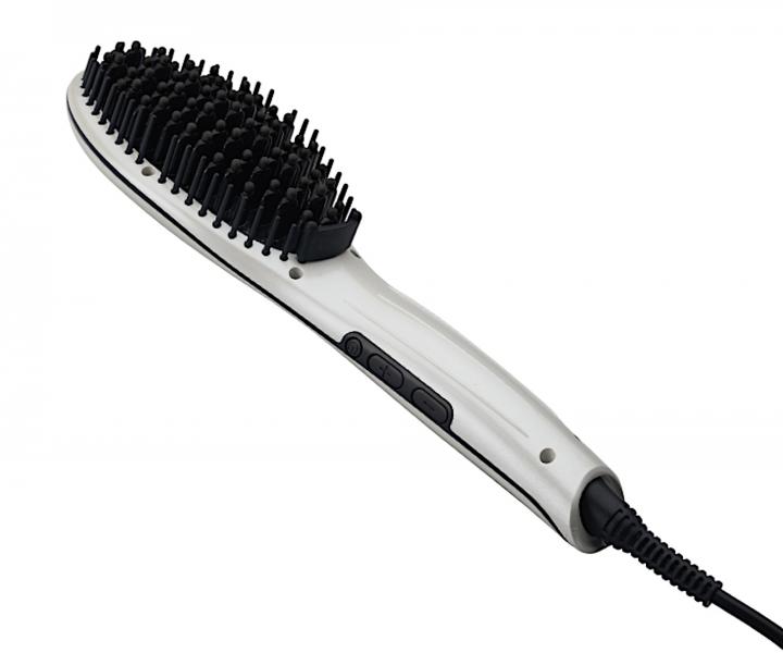 Profesionlna ehliaca kefa Eurostil Professional Hair Brush Straightener Easy Styler 04583 - biely