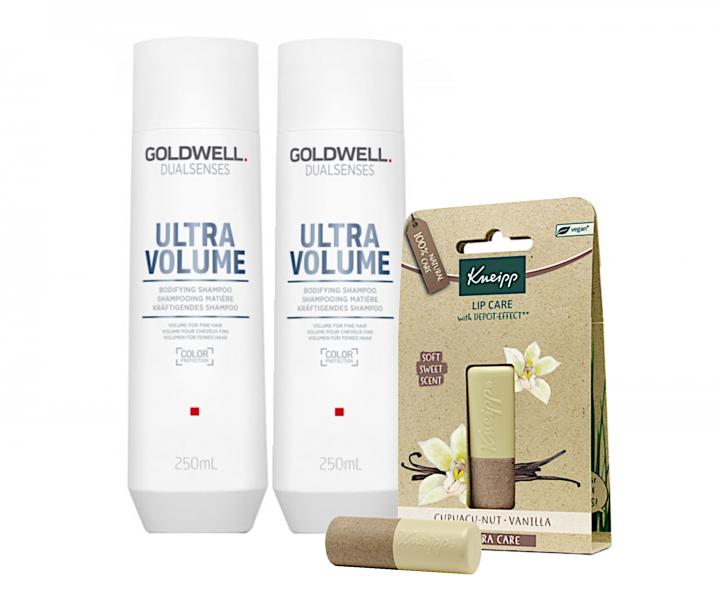 Sada pre objem vlasov Goldwell DS Ultra Volume - �amp�n + kondicion�r + balzam na pery zadarmo