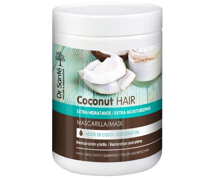 Hydratan maska pre krehk a such vlasy Dr. Sant Coconut - 1000 ml