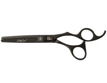 Efilačné nožnice Olivia Garden SilkCut® Thinner EUR 6,35" Matt Black Edition - matne čierne