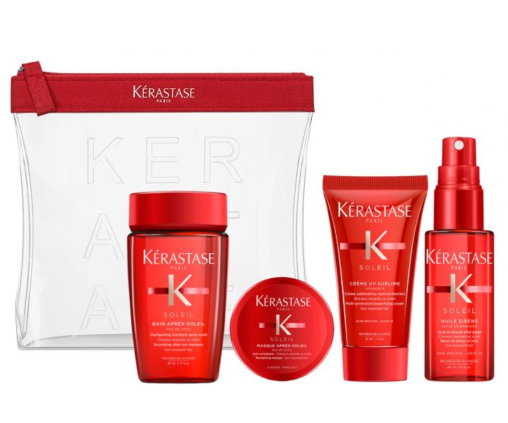 Cestovn sada pre vlasy vystaven slnku Krastase Soleil + Kozmetick tatika Krastase zadarmo