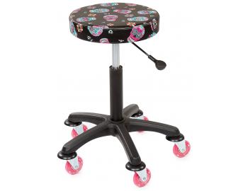 Taburet na kolieskach Sibel Mexico - �ierny