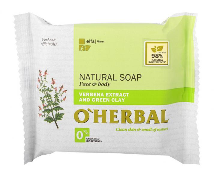 Prrodn mydlo pre cel telo so zelenou hlinou O`Herbal Verbena - 100 g