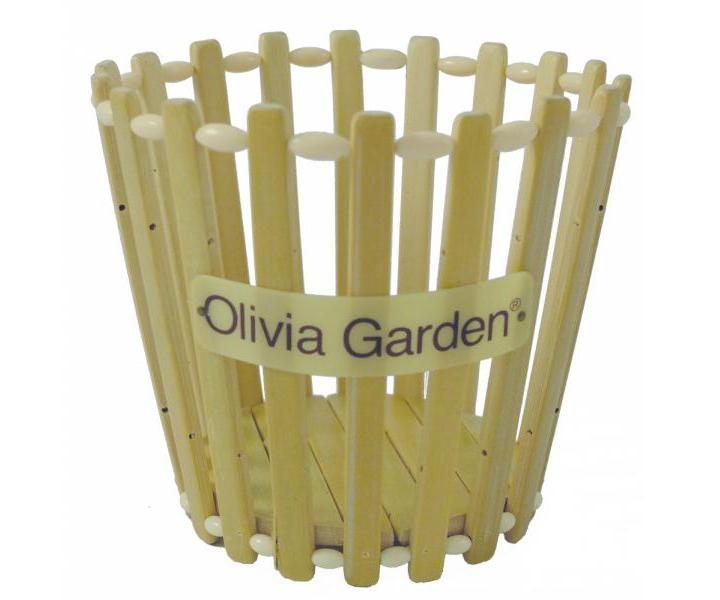 Košík na kefy Olivia Garden - bambus