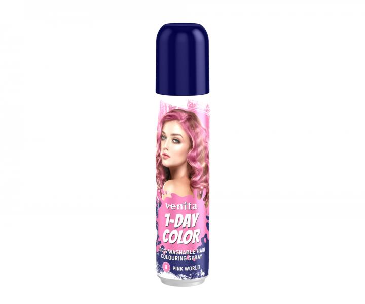 Farebn sprej na vlasy Venita 1-Day Color Pink World - 50 ml, ruov