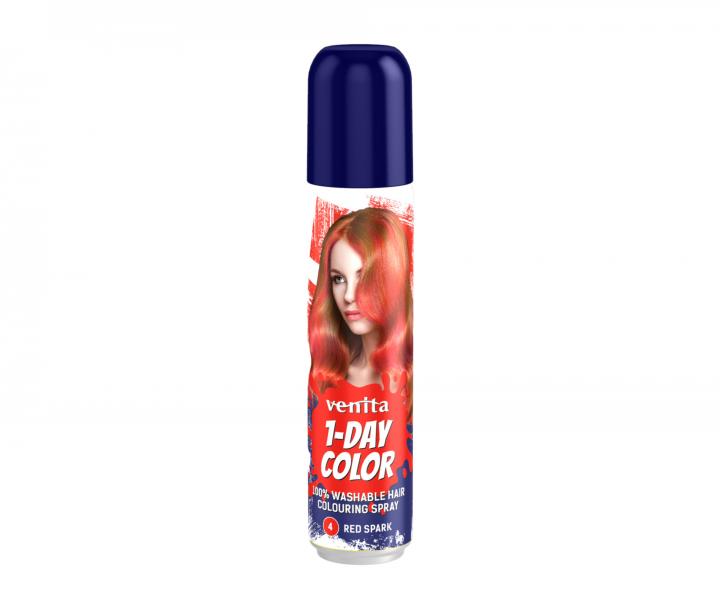 Farebn sprej na vlasy Venita 1-Day Color Red Spark - 50 ml, iskrivo erven
