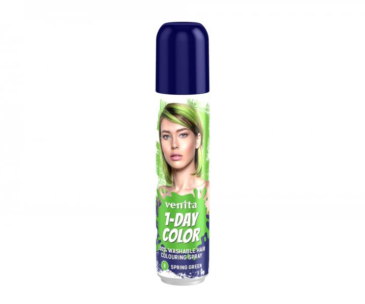 Farebn sprej na vlasy Venita 1-Day Color Spring Green - 50 ml, jarno zelen