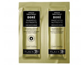 Vyivujci ampn a maska pre such a lmav vlasy Black Professional Dor Argan Treatment - 2 x 12 ml