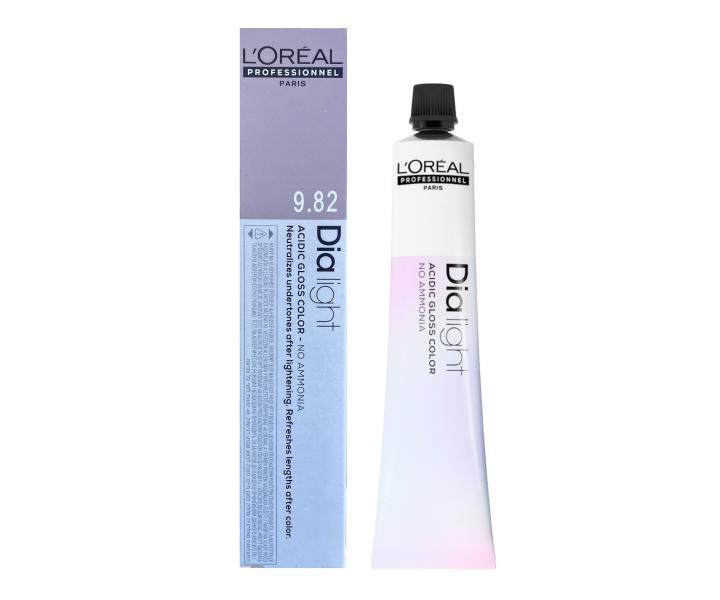 Preliv na vlasy Loral Dialight 50 ml - odtie Pearls 9.82 blond vemi svetl mokka dhov milkshake