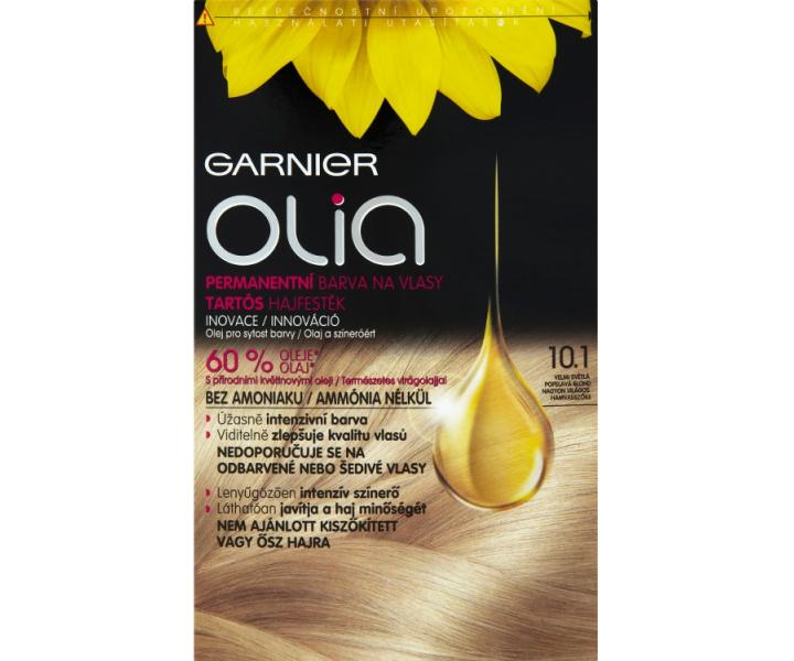 Sada 2 kusov permanentn olejov farby Garnier Olia 10.1 vemi svetl blond + gumiky L'oral Paris