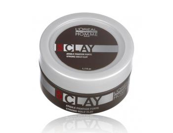 Silno fixačná zmatňujúci hlina Loréal Homme Clay - 50 ml