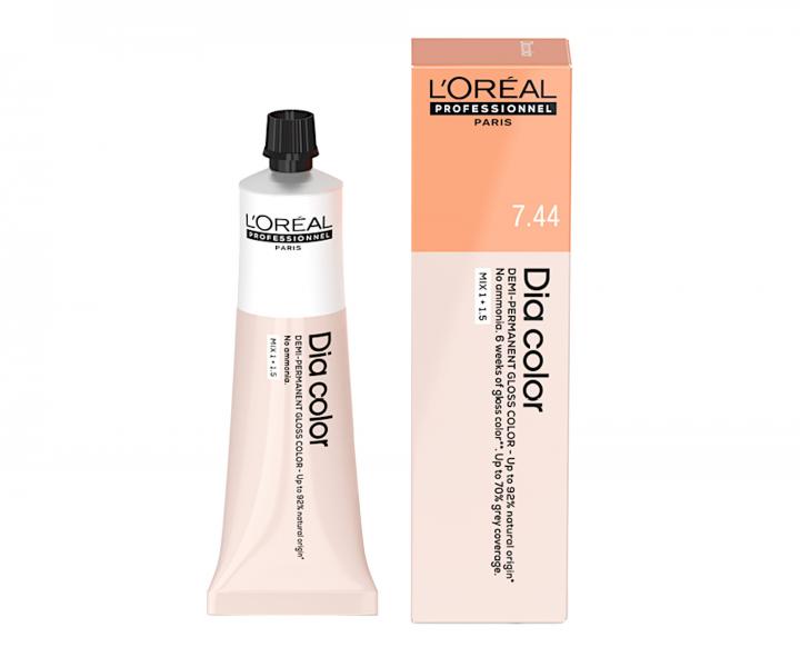 Preliv na vlasy Loral Professionnel Dia color 60 ml - 7.44 blond hlbok meden