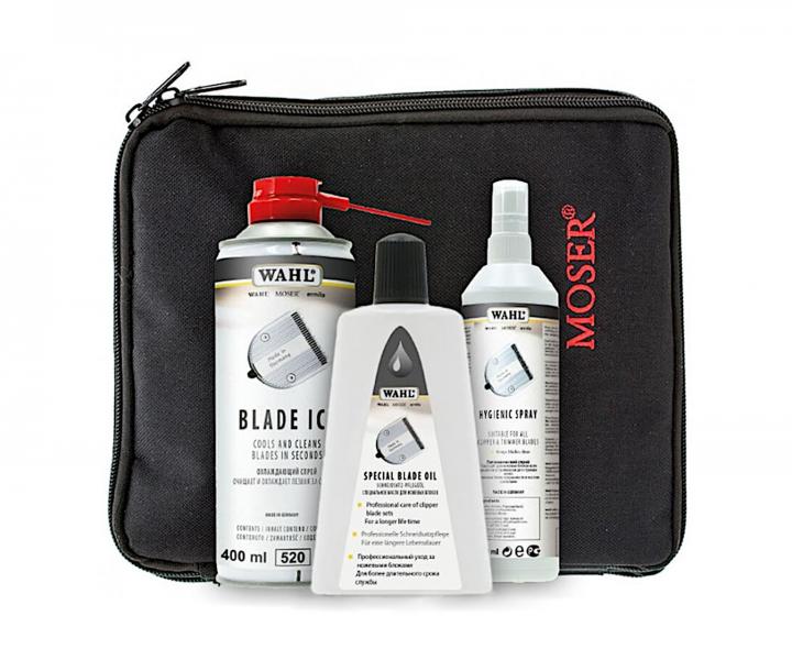 Sada na o�etrovanie strihac�ch hlav�c stroj�ekov Moser BladeCare Set 1000-7410