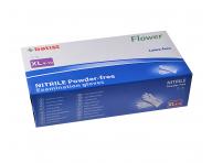 Jednorazov nitrilov rukavice Batist Flower Premium 100 ks - XL