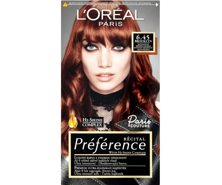 Permanentn� farba Lor�al Pr�f�rence 6.45 intenz�vna meden� hned�