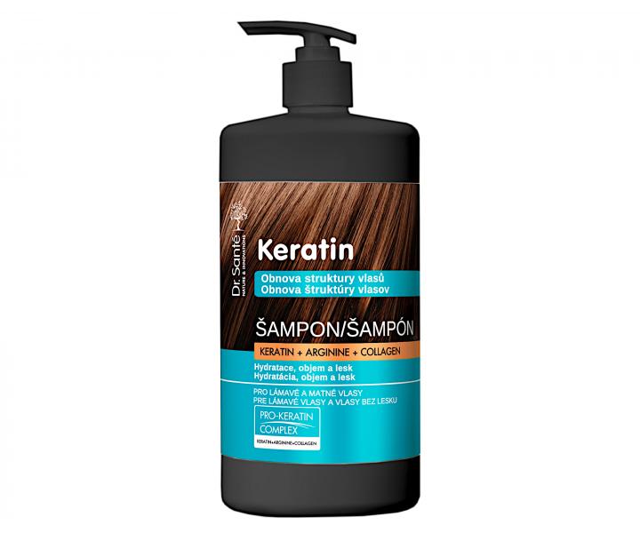 ampn pre obnovu matnch a krehkch vlasov Dr. Sant Keratin - 1000 ml