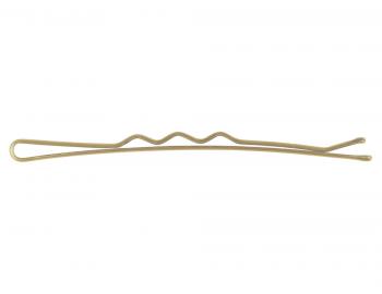 Vlnitá sponka Sibel Wavy - 5 cm, zlatá - 24ks