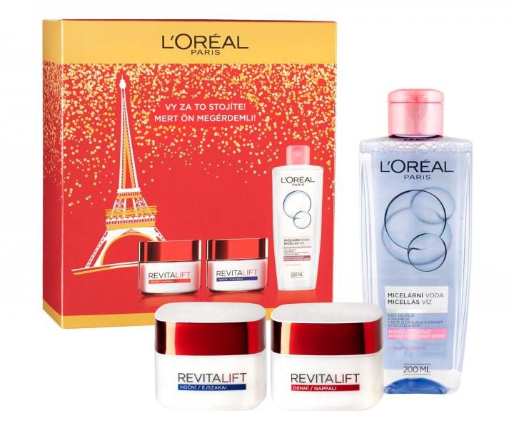 Dar�ekov� sada Lor�al Paris Revitalift - denn� kr�m 50 ml + no�n� kr�m 50 ml + micel�rna voda 200 ml