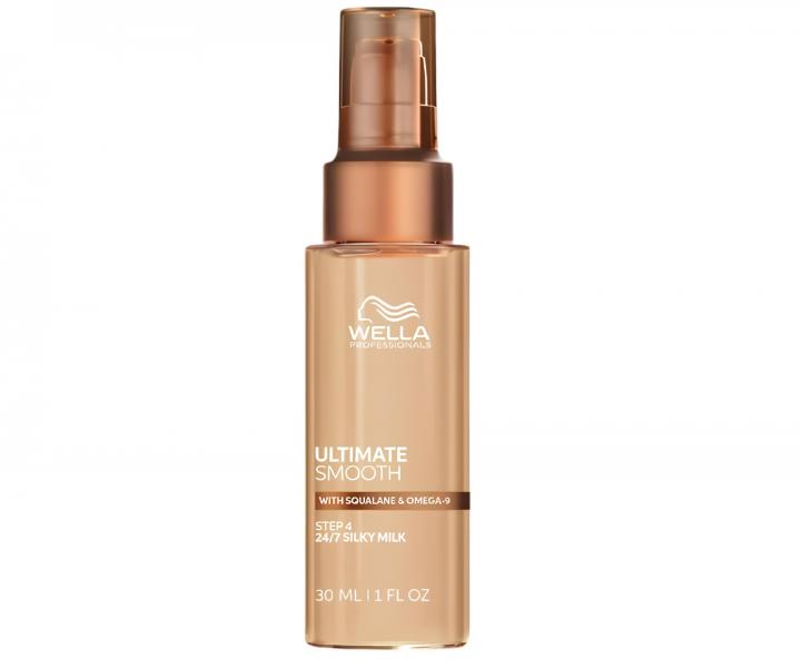 Bezoplachov� mlieko s termoochranou pre jemn� vlasy Wella Professionals Ultimate Smooth 24/7 Silky Milk - 30 ml