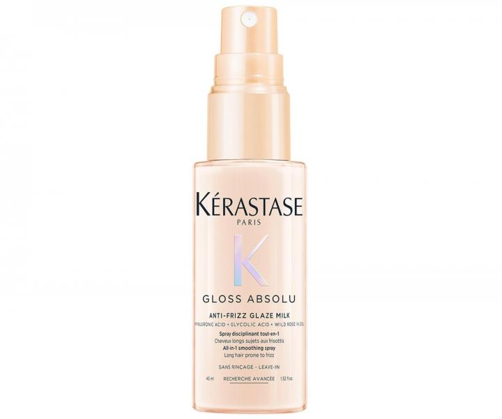 Uhladzuj�ci termoochrann� sprej pre vlasy n�chyln� na krepatenie K�rastase Gloss Absolu Anti-Frizz Glaze Milk - 45 ml