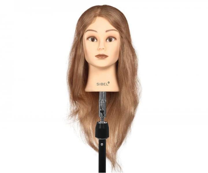 Cvin hlava s prrodnmi vlasmi Sibel Stephanie - blond, 35-45 cm