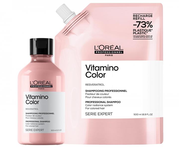 �amp�n pre �iariv� farbu vlasov Lor�al Professionnel Serie Expert Vitamino Color - 300 ml + n�hradn� n�pl� - 500 ml